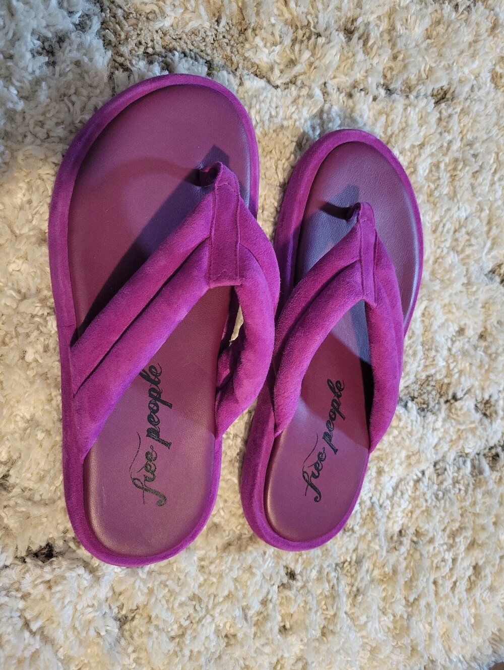 Free People Purple Wonderland Suede Sandals Size EU 38 - Picture 2 of 6